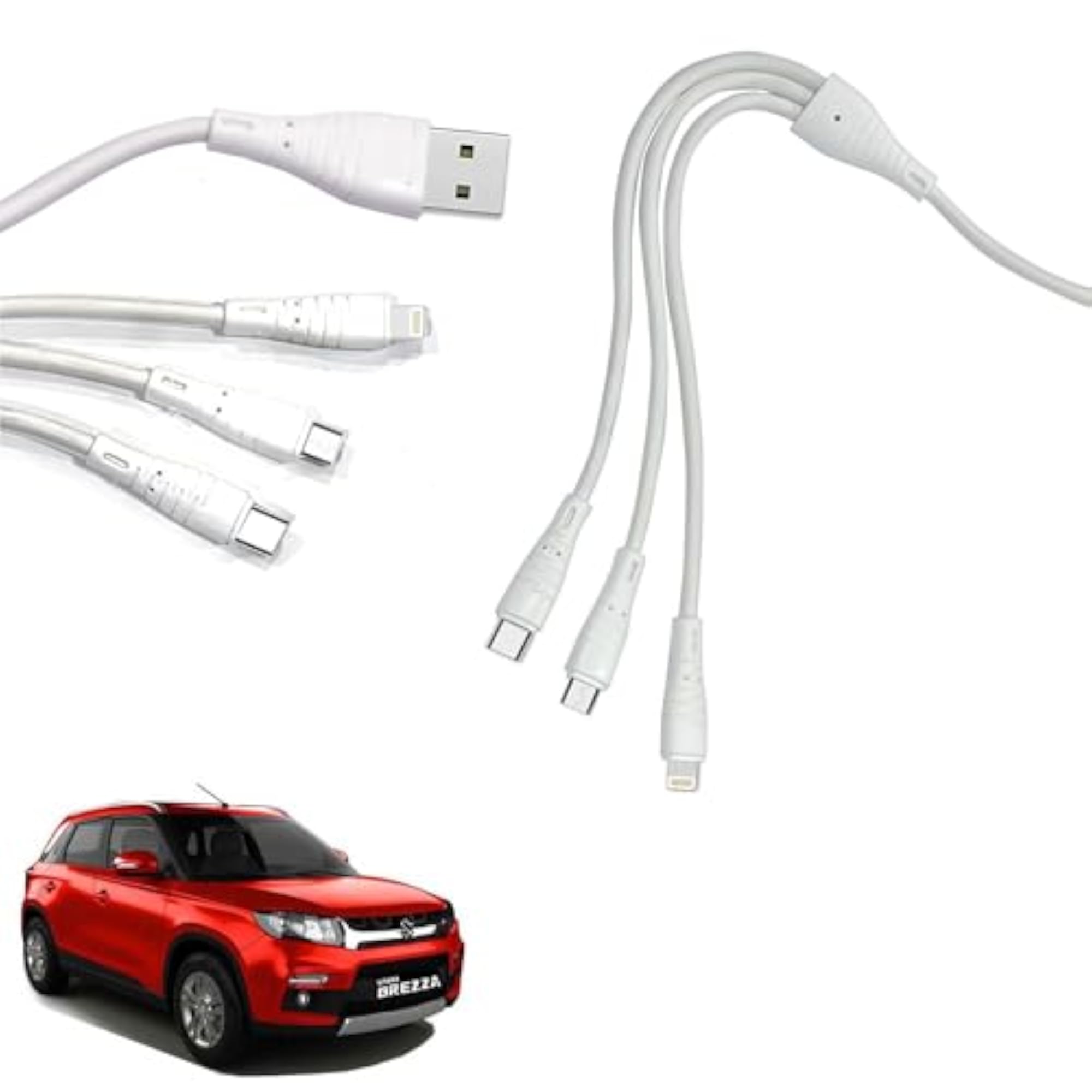 3 in 1 Fast Charging Cable for Micro USB, iPhone & Type C